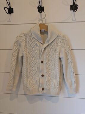 Gap Cream Cable Knit Cardigan, Size 5
